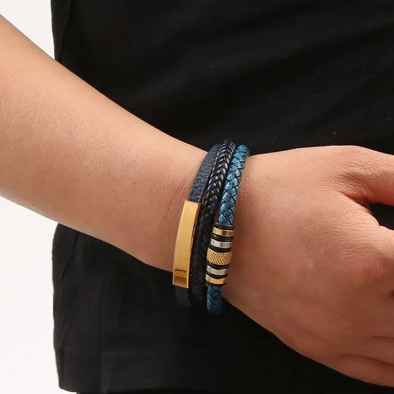 BRAZALETE TRIPLE AZUL
