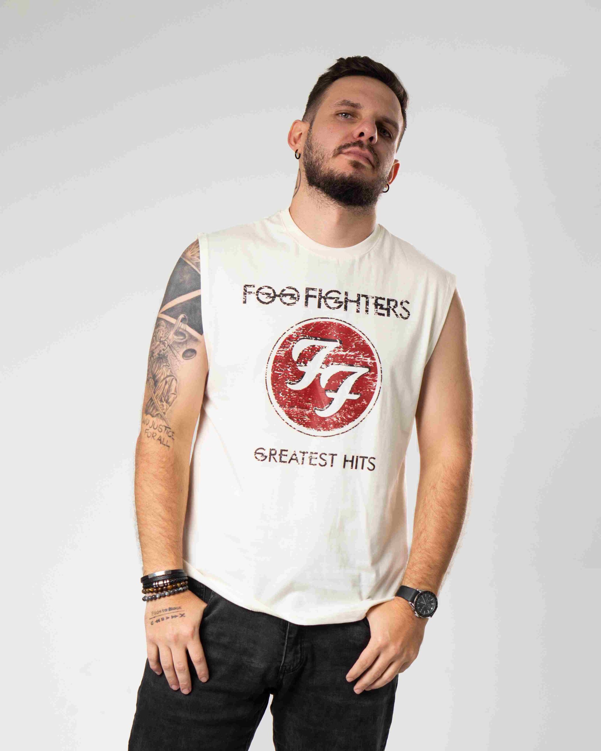 FRANELA SIN MANGA FOO FIGHTERS VAINILLA