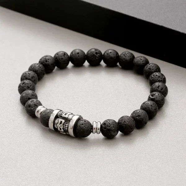 PULSERA DE PIEDRA CON CALAVERAS - Imagen 2